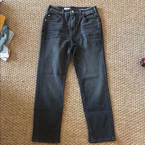 Pilcro Black Straight Jeans Bedazzled Style